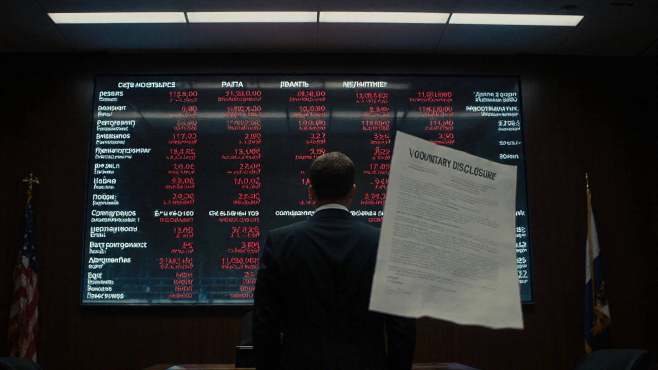 Судебное заседание с отображением данных иностранного счета и штрафов