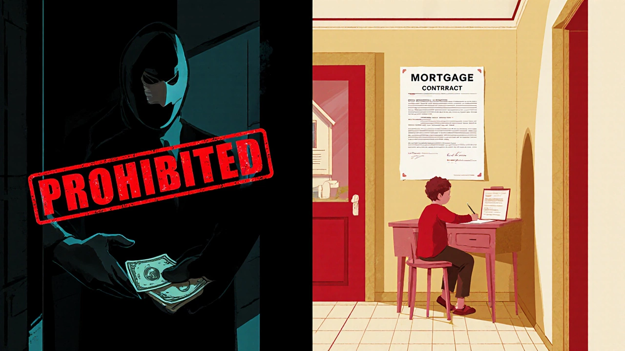 Контраст: тёмная схема обналичивания слева и светлое использование капитала на образование справа.