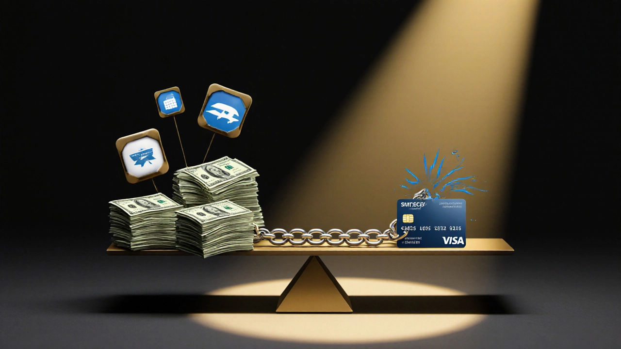 Весы с кэшбэком и милями против разрывающейся кредитной карты