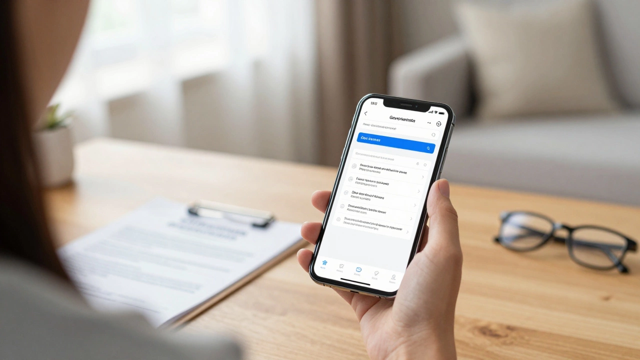 Рука женщины со смартфоном в уютной домашней обстановке